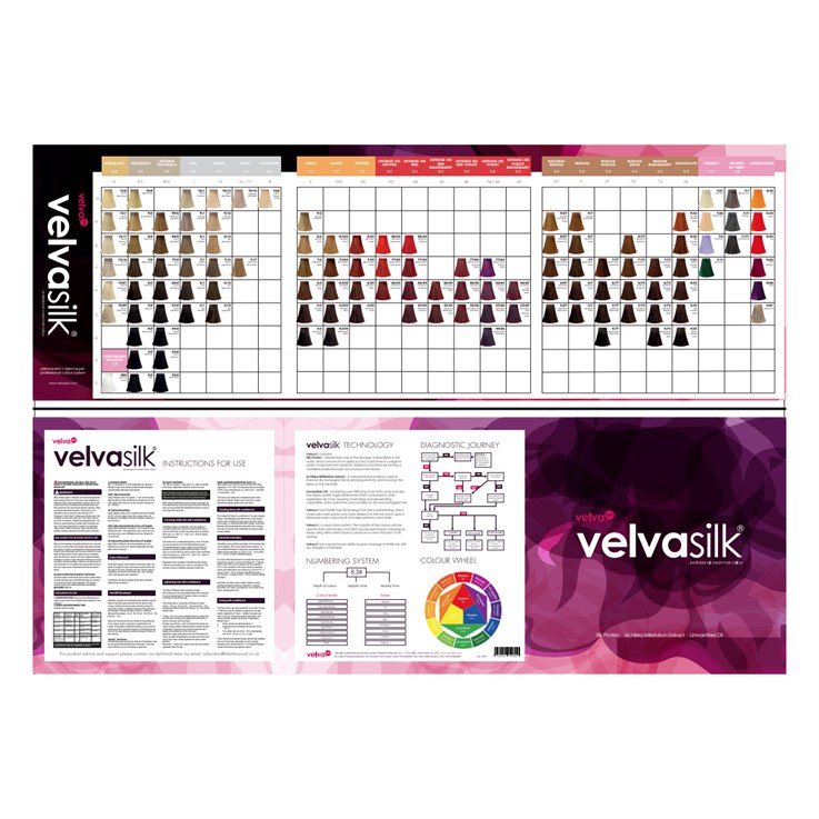 VelvaSilk Shade Guide - Printed