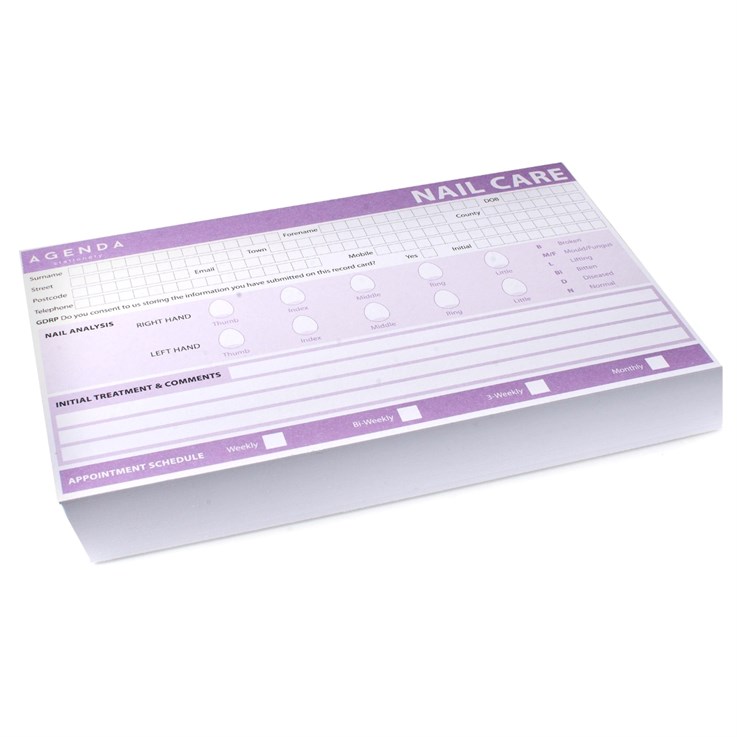 Agenda Nailcare Record Card