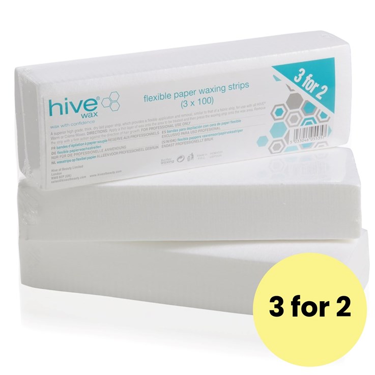 Hive 3 for 2 Flexible Paper Waxing Strips 