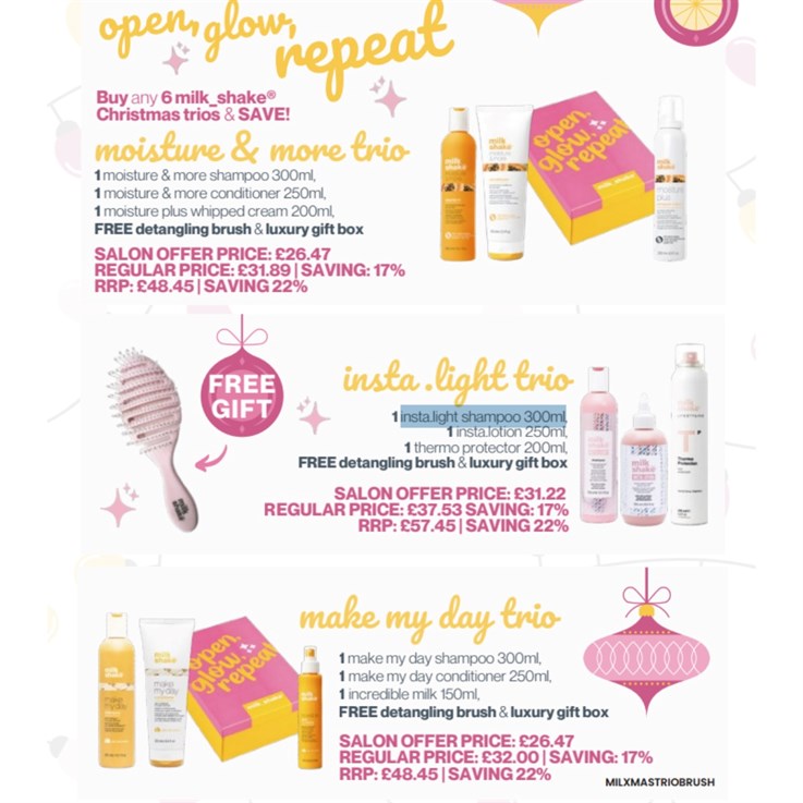 Milk_Shake Trio Pack Deal With Free Brush - MILXMASTRIOBRUSH