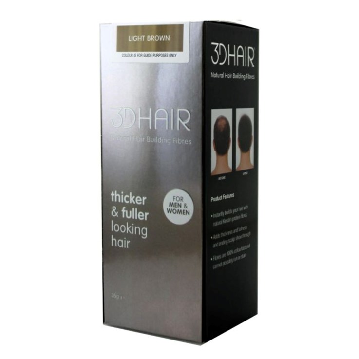 3DHair Natural Hair Building Fibres Light Brown - 35g