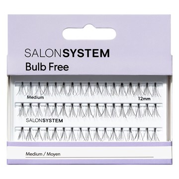 Salon System Individual Bulb Free Lashes - Medium 12mm