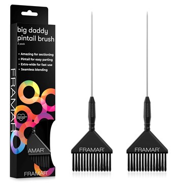 Framar Big Daddy Wide Pin Tail Tint Brush - Set of 2