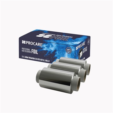Procare Premium Silver Hair Foil Refill Roll Triple Pack - 100mm x 100m
