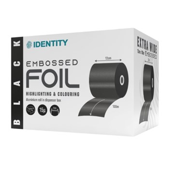 Identity Foil 100m x 120mm Embossed Black