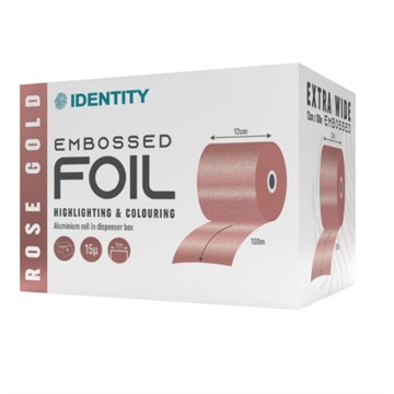 Identity Foil 100M x 120mm Embossed Rose Gold