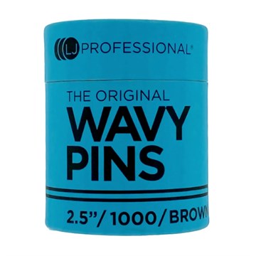 LJ Professional 2.5" Fine Wavy Hairpins Brown - 1000 Pack