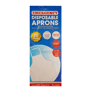 Essentials Disposable Apron Clear - 20 Pack