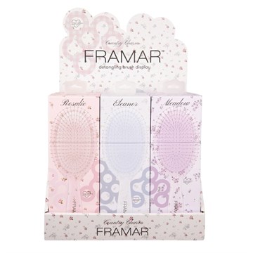 Framar Country charm 9PC Detangle Brush Display