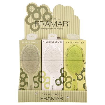 Framar Extra Dirty 9PC Detangle Brush Display