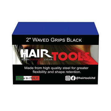 Hair Tools 2" Waved Grips Black 500 Pack