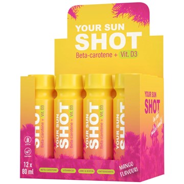 Bliss Your Sun Shot Mango Tanning Drink Supplement - 12 Pack 