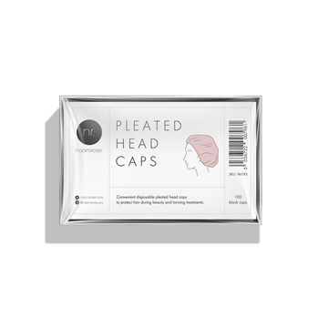 Naomi Rose Pleated Head Caps - Black 100 Pack