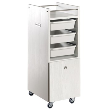 Salon Ambience Style Hairsalon Trolley - White Ash