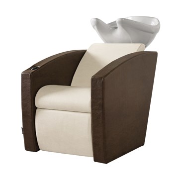 Salon Ambience Mirage Black Frame Shampoo Unit With Legrest