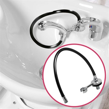 Salon Ambience Chrome Shower Support With Chrome PVC Flexibile