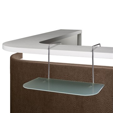 Salon Ambience Glass Shelf For Form Desk