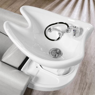 Salon Ambience Dreamwash White Basin With Tilt Mechanism And Drain