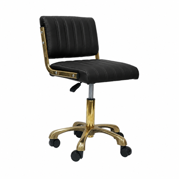 Scorpion Timra Salon Chair Cutting Stool - Black & Gold