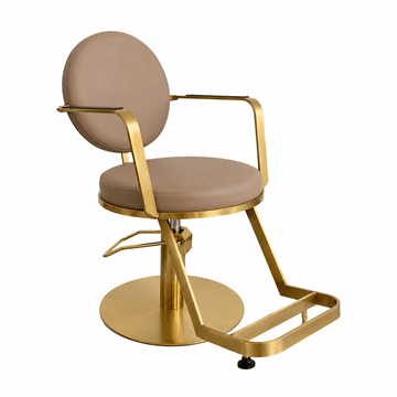 Scorpion Halden Salon Styling Chair - Brown & Gold