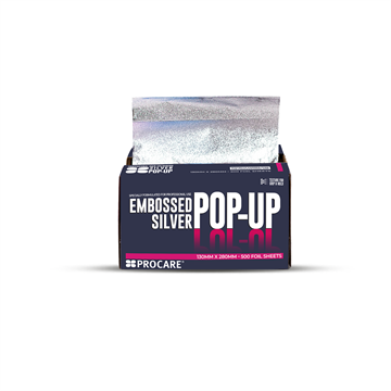 Procare Embossed Silver Pop-Up Foil Sheets 130x280mm - 500 Pack