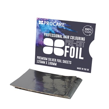 Procare Premium Pre-Cut Silver Hair Foil Strips Small - 125mm x 100mm 100 Pack