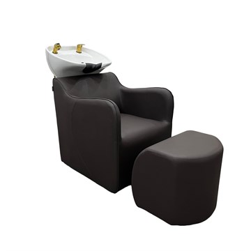 Scorpion Rena Salon Backwash Unit & Footrest - Dark Brown