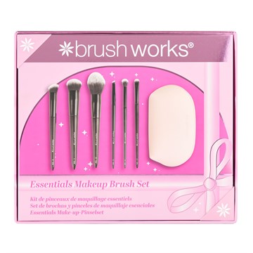 Brushworks Essentials Makeup Brush Gift Set with Bag - 6 Brushes