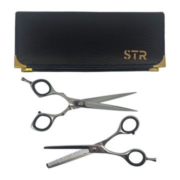STR Left-Handed Honed 6" Scissor & 5.5" Thinner Hairdressing Kit