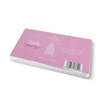 Glitterbels Clear Almond Nail Tips - 500pcs