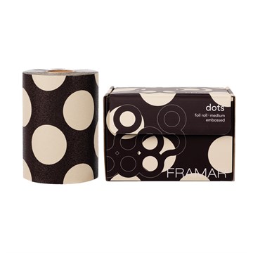 Framar Embossed Hair Foil Roll - Big Brown Dots 320ft
