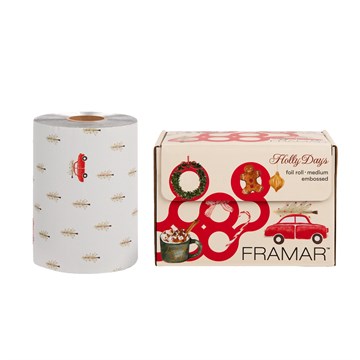 Framar Embossed Hair Foil Roll - Holly Days 320ft