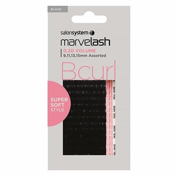 Salon System Marvelash B Curl Lashes Assorted Black