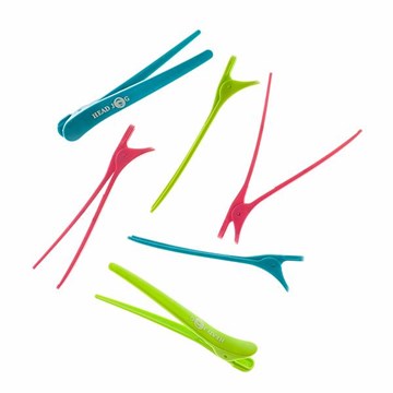 Hair Tools Head Jog Klip-Itz Hair Clips Neon - 6 Pack