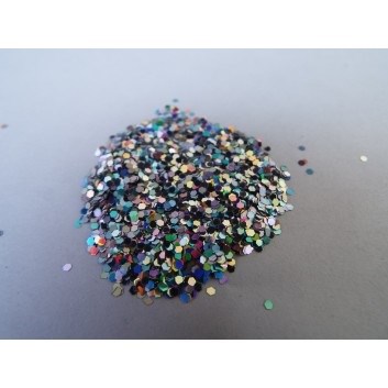 Perfect Sense Nail Art Hex Hologram Glitter Large Pot - Silver 10ml