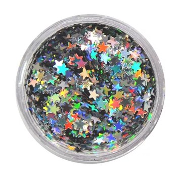 Cuccio Icon Nail Art Glitter Dust Silvers Cosmic Stars - 12g