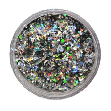 Cuccio Icon Nail Art Glitter Dust Silvers Cosmic Shards - 12g