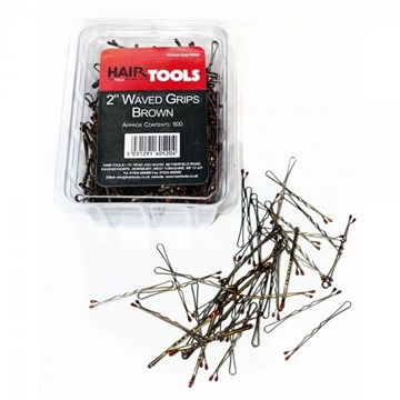 Hair Tools 2"Waved Grips Brown 500 Pack