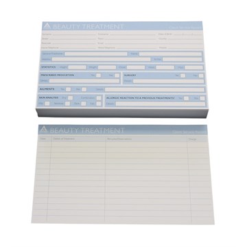 Agenda Beauty Client Record Cards - 100 Pack