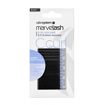 Salon System Marvelash Lash Extensions C Curl Assorted Black