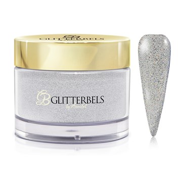 Glitterbels Coloured Acrylic Powder - Fine Silver Holo 28g