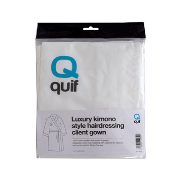 Quif Kimono Hairdressing Gown - White