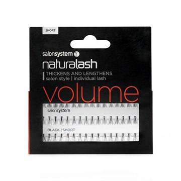 Salon System Naturalash Semi-Permanent Cluster Eyelashes - Volume Black Short