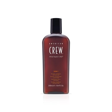 American Crew 3 in 1 Shampoo Conditioner Body Wash 250ml