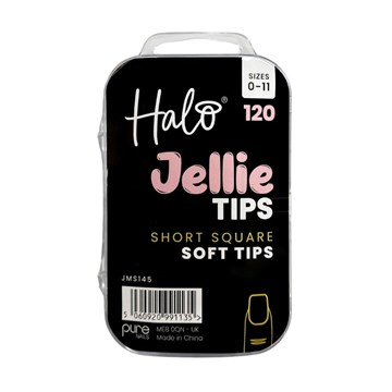 Halo Jellie Nail Short Square Soft Tips - 120Pk
