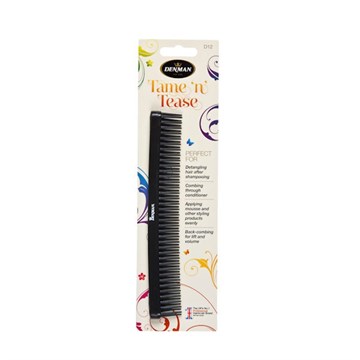 Denman Tame and Tease Black Comb