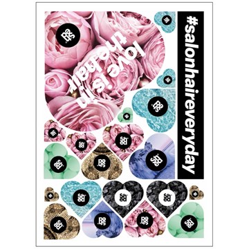 SHED Love Shed Hearts Window Cling - A1