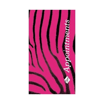 Agenda Appointment Books Pink & Black Zebra Design 3 Assistant
