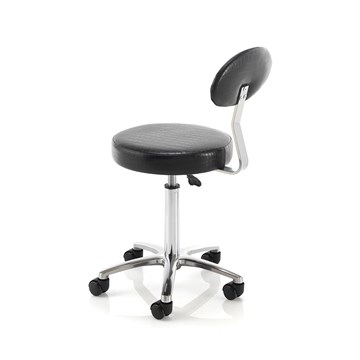 REM Cutting Stool with backrest - Black