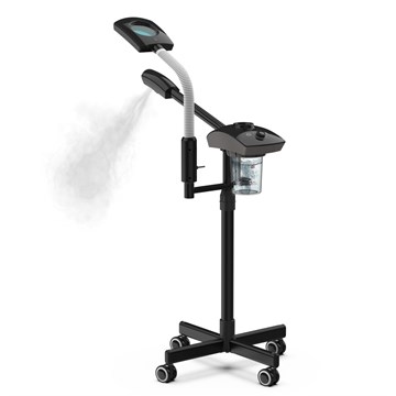 Skinmate 2 in 1 Professional Facial Steamer and Magnify Lamp - Black 